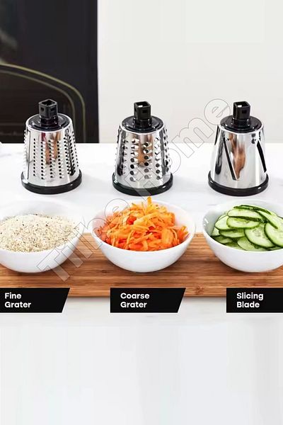 Tilbe Home Pro Wrist Slicer - Grater Grinder with 3 Steel Blades, Vegetable Chopper Food Processor