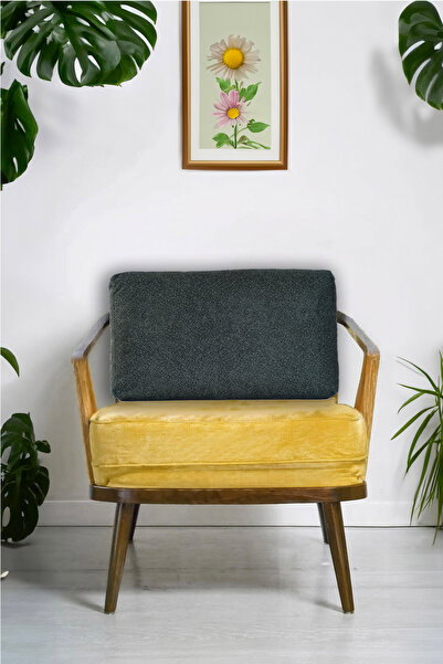 AYPETEKS Kutu Model Kadife Teddy Koltuk Sırt Kırlent KIlıfı