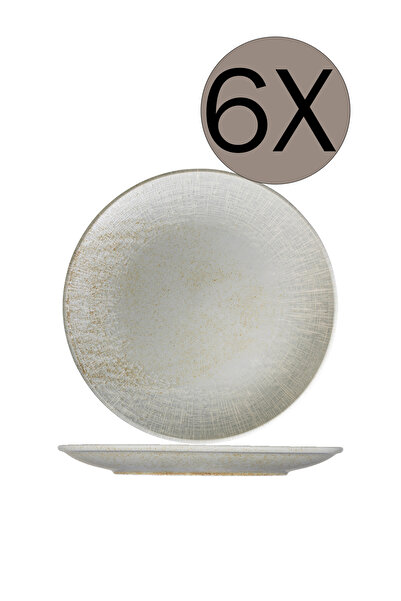 İD FİNE ID FINE Porselen Mellow Lona Düz Tabak 19 cm 6'lı Takım 46001-111019