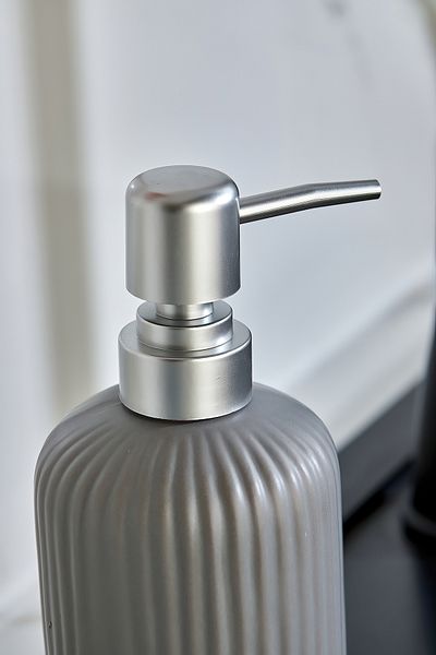 Mabeyn Ceramic Liquid Soap Dispenser Gray Color Stylish Design