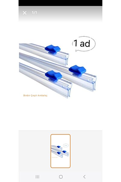 Genel Markalar Streç Film Kesme Bıçağı 33 Cm Pratik Kayar Bıçak 5 Adet Ypskprtk33cm