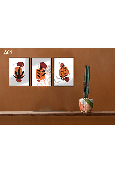 Atalya Reklam ve Tasarım 3 Parça  Ev Dekarasyon  Ahşap  Mdf Tablo (Çoklu Set) 4K PREMİUM BASKI