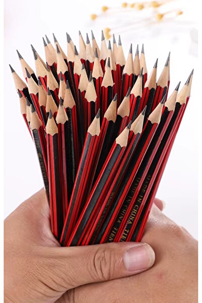 Modellino 24Pcs /2Box Red-Black Line Pattern Pma289 A-Plus Hb Pencil