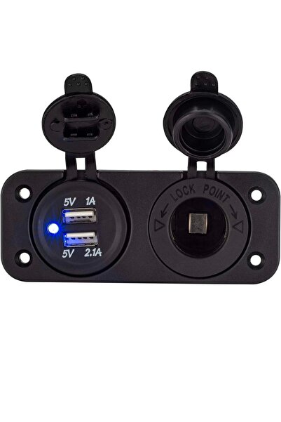 campasist 5v/1a 2.1a Çift Usb Ve 12v Kapaklı Çakmaklık Girişi