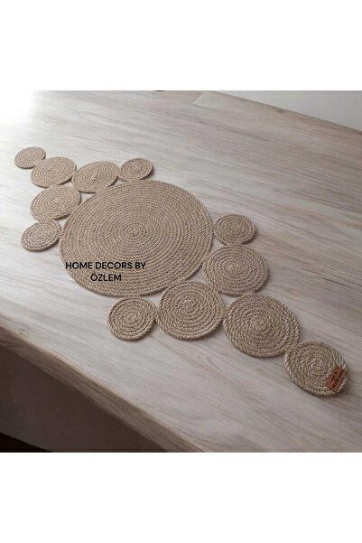 home decors by özlem Wicker Decorative Cover - Kitchen and Living Room Presentation, Coffee Table Console Cover - 82X30Cm