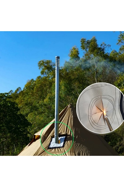 2K Yanmaz Su Geçirmez, Kamp Çadırı Soba Bacası Çıkışı