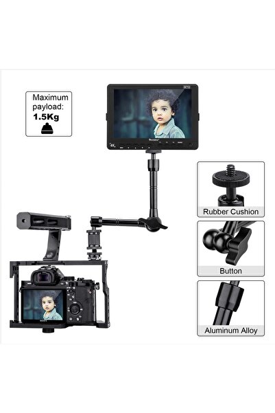 Tianya 11" inç Magic Arm Sihirli Kol + Super Crab Clamp Kelepçe