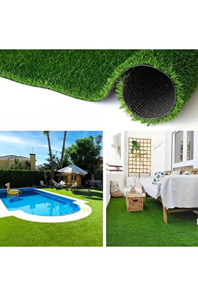 Beşler Premium Yapay Çim Halı 20 mm Su Tahliye Kanalları İç Ve Dış Mekana Uyumlu Suya Ve Güneşe Dayanaklı