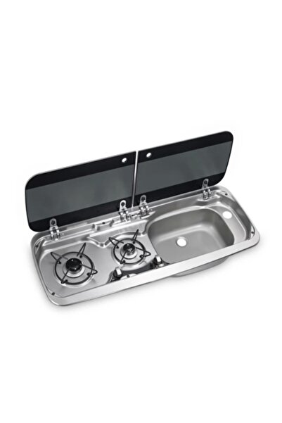 Dometic Mo 2370l Cam Kapaklı 2 Gözlü Ocak Evye Kombinasyonu
