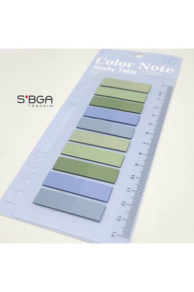 sibga tasarım Transparent Colored Post-It Note Paper - 200 Sheets Bookmark Sticker