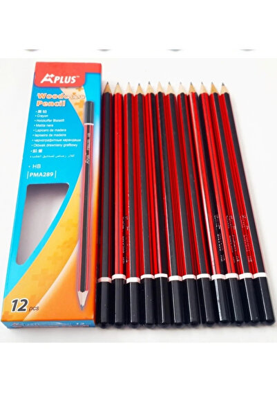 Modellino 24Pcs /2Box Red-Black Line Pattern Pma289 A-Plus Hb Pencil