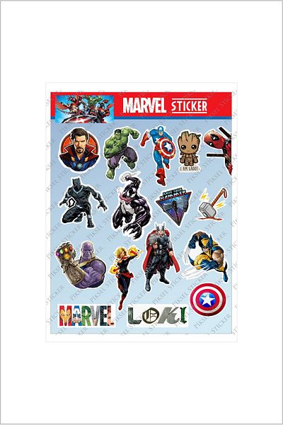 Piksel Grafik Σετ αυτοκόλλητων Marvel Κράνος φορητού υπολογιστή Marvel - Αυτοκόλλητο A5