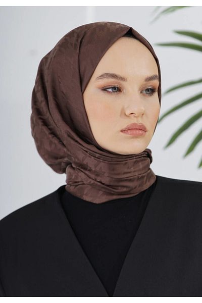 Sima ACI BROWN Loryan Scarf Jacquard Houndstooth Shawl