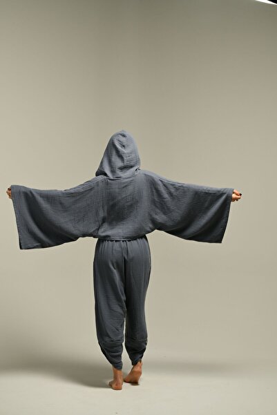 Tfifty Pamuklu V Yakalı Kapüşonlu Bluz