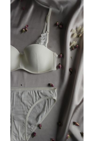 love secret Γυναικείο Σετ Bralet και εσώρουχα Lotus ριγέ δαντέλα - Κομψά και άνετα εσώρουχα