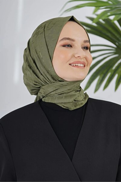 Sima Loryan Jacquard Houndstooth Shawl - KHAKI