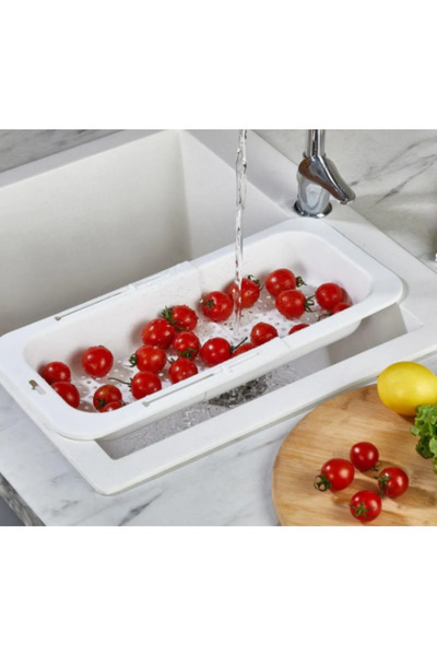 çeçem ticaret Adjustable Sink Strainer - Long and Short Sink with Washing Fruit, Vegetable and Salad