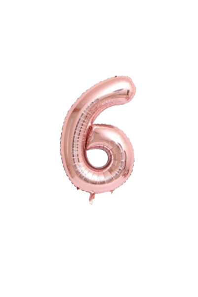 ALYA PARTİ Rose 6 Rakam Folyo Balon Büyük Boy 1 Metre
