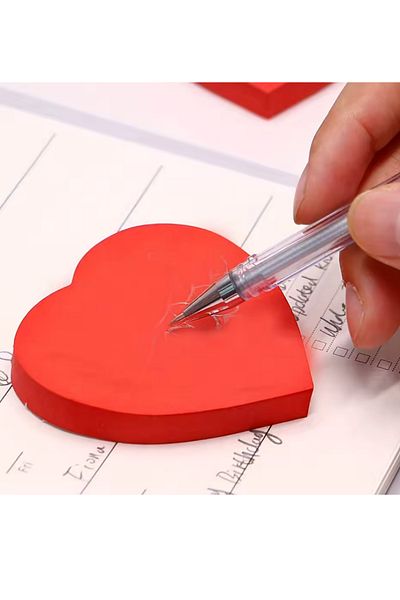 NaSaDAN 100 Sheets Adhesive Heart Note Postit