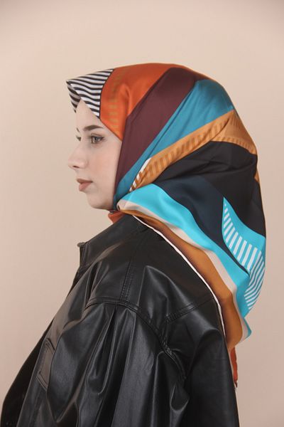Levidor Μαύρο μεταξωτό μαντίλι Levidor Twill - 03