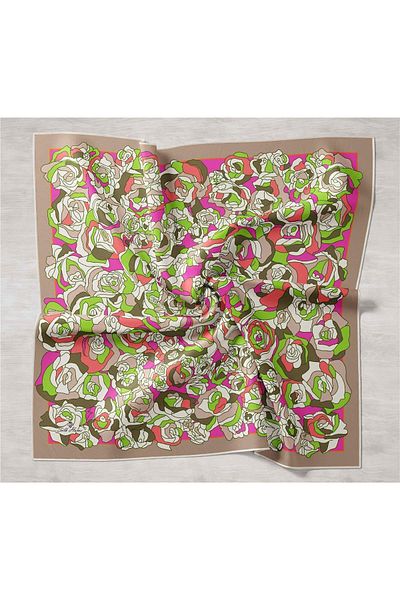 SİLKHOMEE 11434 Μοντέλο Twill Silk Scarf - 16 Σχέδια