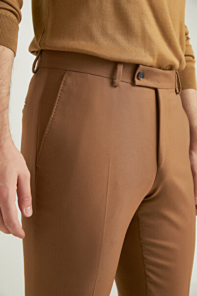 Twn Παντελόνι Camel Color Straight Cut