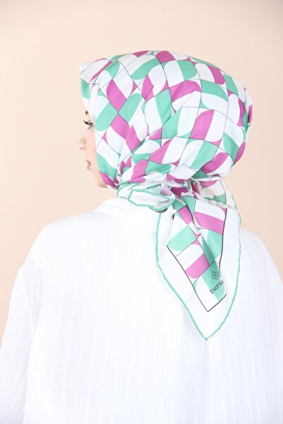 Emproyal Fuchsia Emproyal Geometric Pattern Soft Scarf
