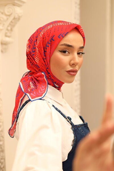 Silk Home Eșarfă din bumbac moale cu model metric