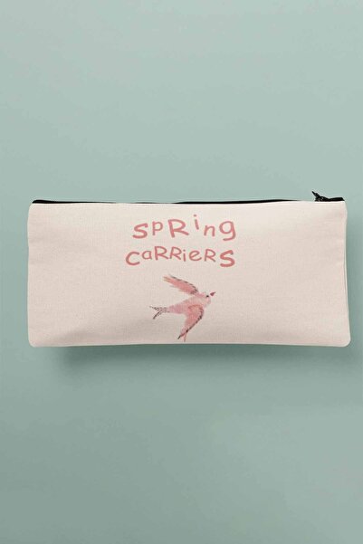 qoeuyl boutique Весняні сумки з пташиним принтом, косметичка, пенал, гаманець