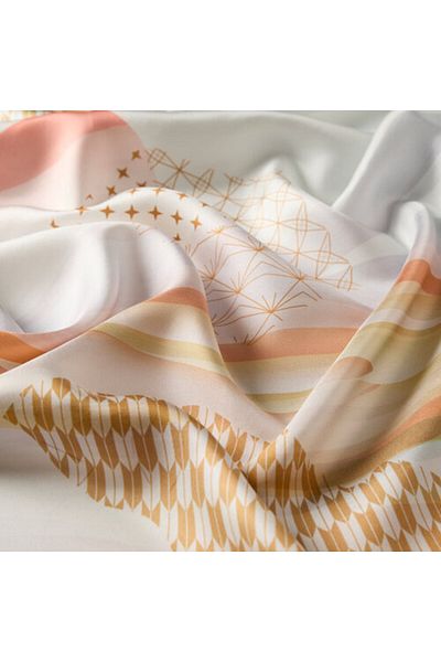 ipekevi 1327 Μοντέλο Ice White Silk Scarf - İpekevi