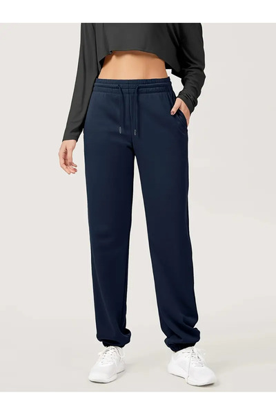 CAONNES Navy Blue Unisex Jogger Sweatpants with Elastic Legs Shah Modagsjhgbmm