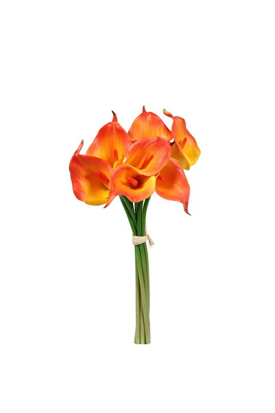 Omelas Yapay Calla Galla Gala Çiçeği Turuncu 35 Cm.