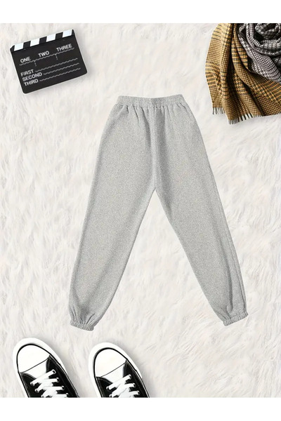 CAONNES Pantaloni de trening gri unisex cu elastic la gleznă SHAH MODAffdg653...