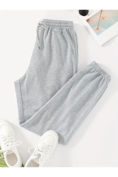 CAONNES Pantaloni de trening gri unisex cu elastic la gleznă SHAH MODAffdg653...