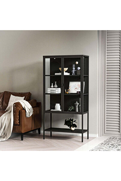 larissa design Siyah Vitrin