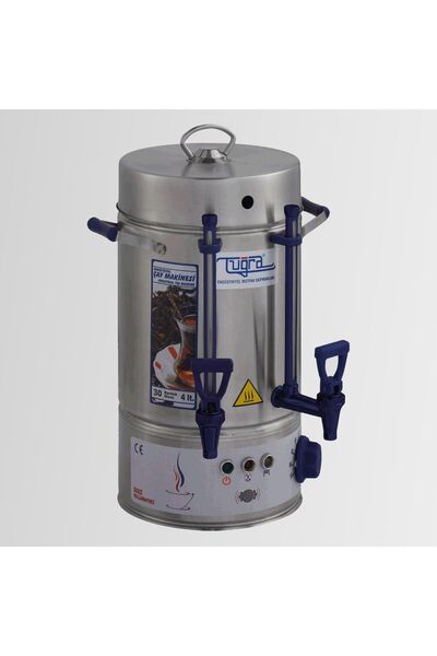 Tuğra Elektrikli Semaver 30 Bardak 4 Litre Çay Makinesi Otomatı Çaycı Krom