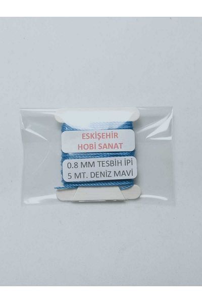 Eskişehir hobi sanat 0,8 mm 5 metri șir de mărgele de rugăciune culoare albastru mare