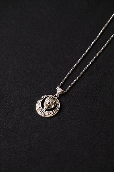 cheetah quality Aslan Fiğürlü Paslanmaz Çelik Zincir Erkek Kolye