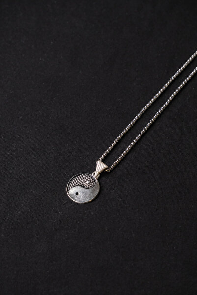 cheetah quality Ying Yang Paslanmaz Çelik Zincir Erkek Kolye