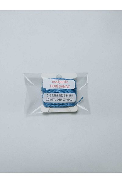 Eskişehir hobi sanat 0,8 mm 10 μέτρα κορδόνι χάντρες προσευχής Μπλε Χρώμα
