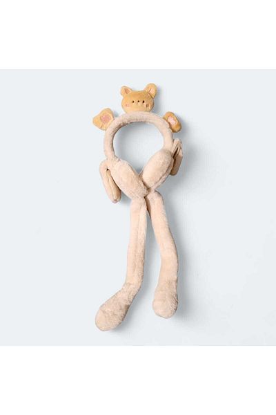 Aware Time Children's Plush Figured Movable Ear Movable Sound Winter Earmuff