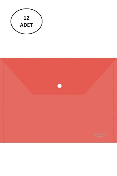 Hepsiniyakala Rubenis Snap File A4 Transparent Red 12 Pieces