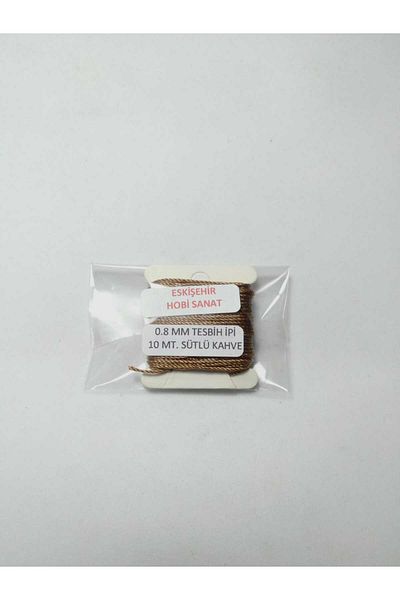 Eskişehir hobi sanat 10 μέτρα Milk Coffee Prayer Beads - 0,8 mm κορδόνι