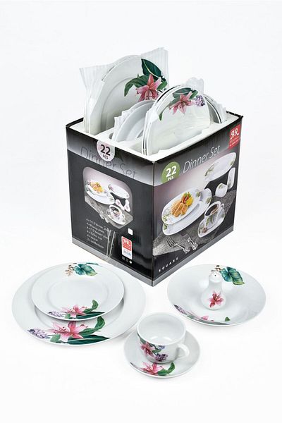 AR-Kitchen 22 Pcs Break fast porcelain set-Round shape