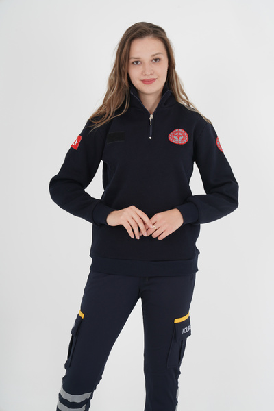 Ekg Medikal 112 Acil Sağlık Fermuarlı Swit (Unisex-3 İplik)