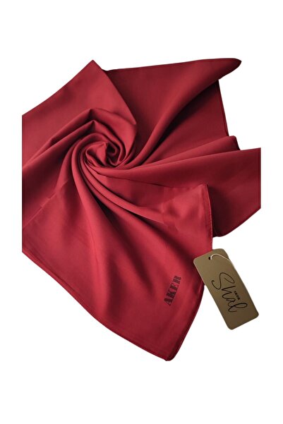 Aker Red Plain Cotton Scarf 941