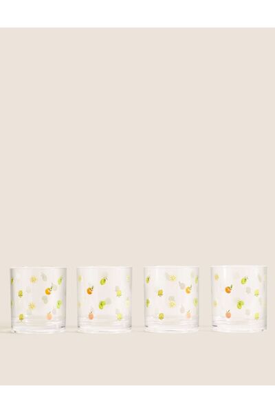 Marks & Spencer 4'lü Meyve Desenli Küçük Bardak Seti