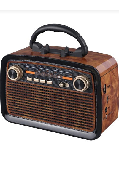 FİOPLUS 1467 nostalji radyo bluetooth hoparlör el fenerli