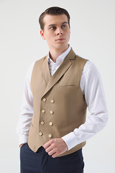 D'S Damat سترة Ds Damat مطرزة باللون البني