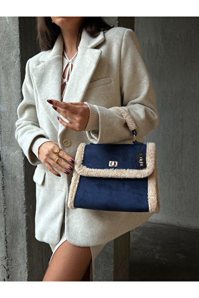 Night Hannah Модель Сукня з замші темно-синя жіноча сумка через плече